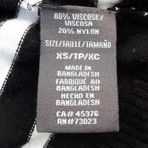 BEAUTIFUL SUZY SHIER Stripe Wrap Cardigan Open Front One Button Closure XS - Picture 3 of 6